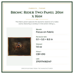 Product Specifications – Bronc Rider Two Panel 20in x 16in