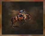 Bronc Rider Two Panel 20in x 16in
