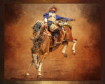 Bronc Rider Three Panel 20in x 16in
