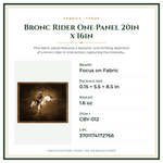 Product Specifications – Bronc Rider One Panel 20in x 16in