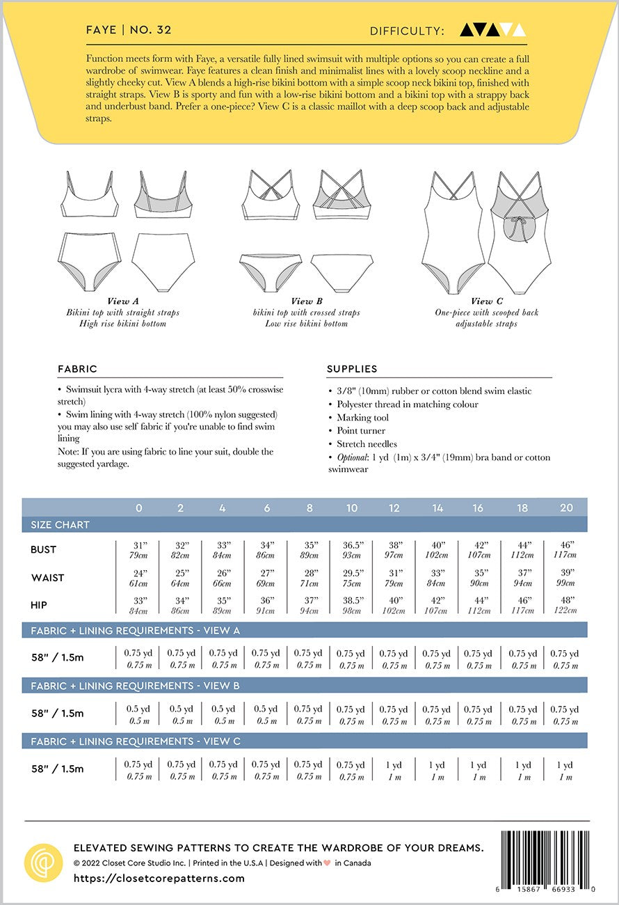 Faye Swimsuit Pattern