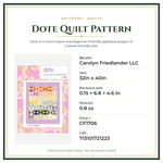 Product Specifications – Dote Quilt Pattern