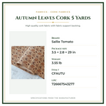 Product Specifications – Autumn Leaves Cork 5 Yards