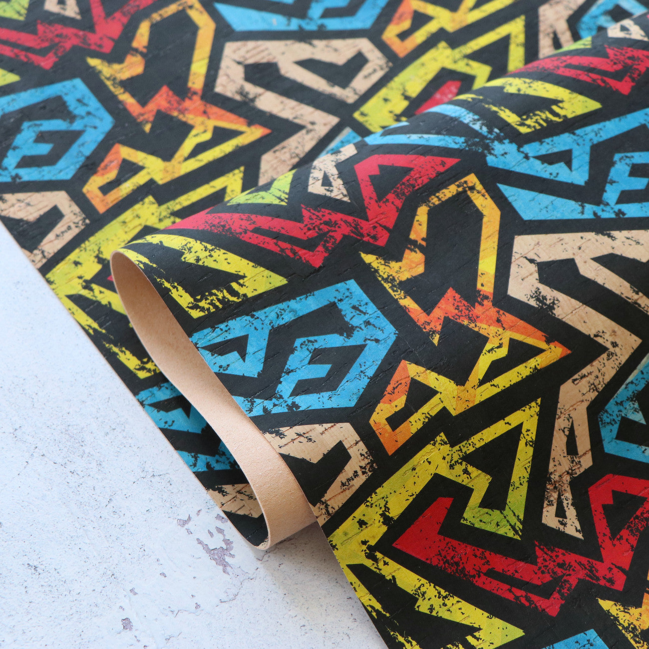 Geometric Grunge Cork 5yd