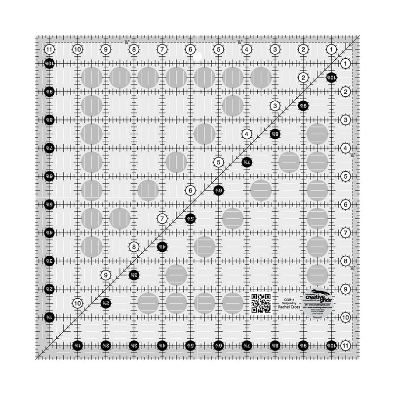 Creative Grids Quilt Ruler 11-1/2in x 11-1/2in Square