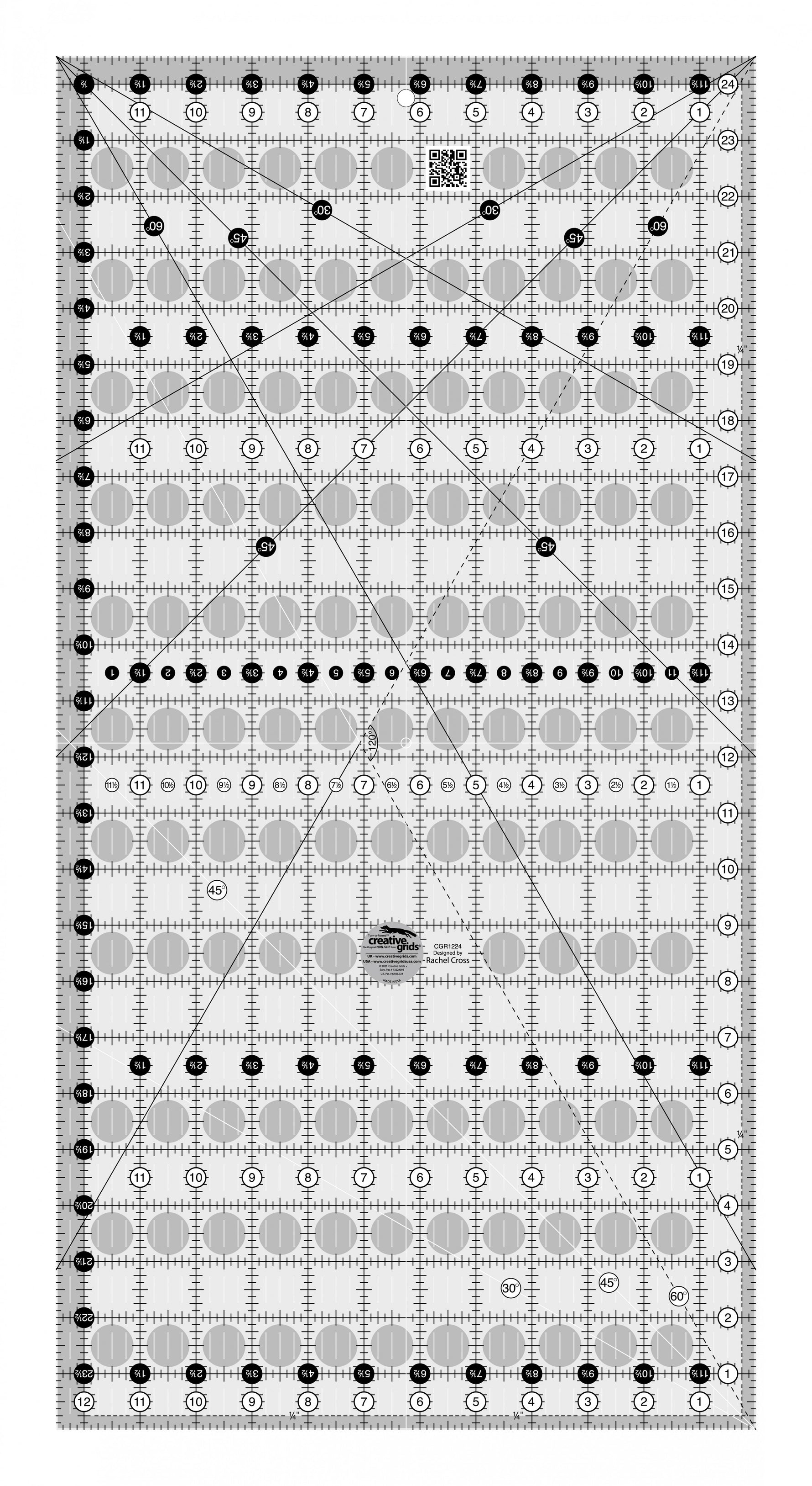 Creative Grids Quilt Ruler 12-1/2in x 24-1/2in Rectangle
