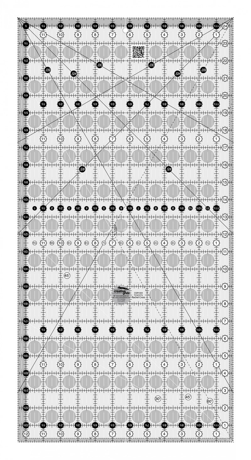 Creative Grids Quilt Ruler 12-1/2in x 24-1/2in Rectangle