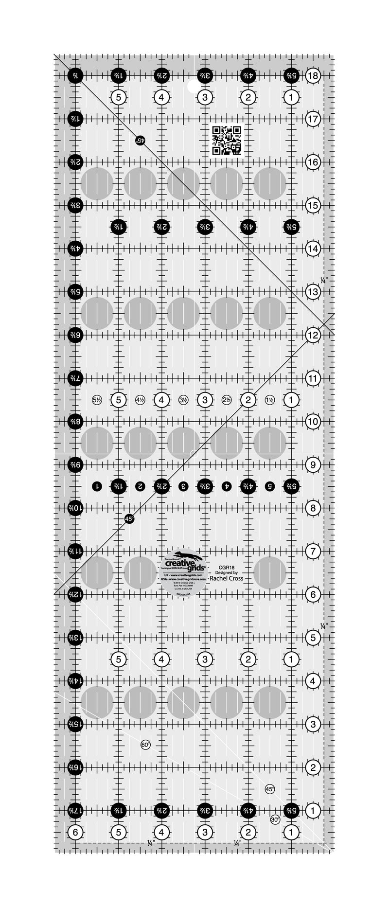 Creative Grids Quilt Ruler 6-1/2in x 18-1/2in Rectangle