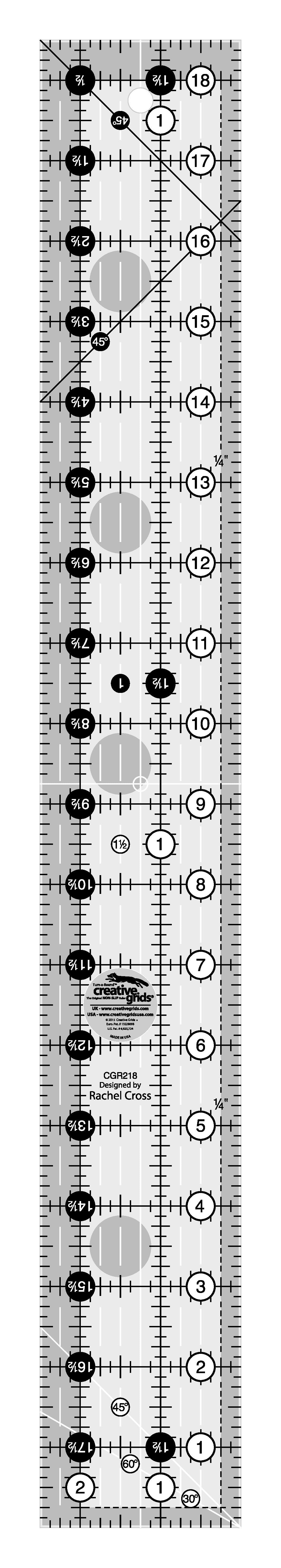 Creative Grids Quilt Ruler2-1/2in x 18-1/2in Rectangle