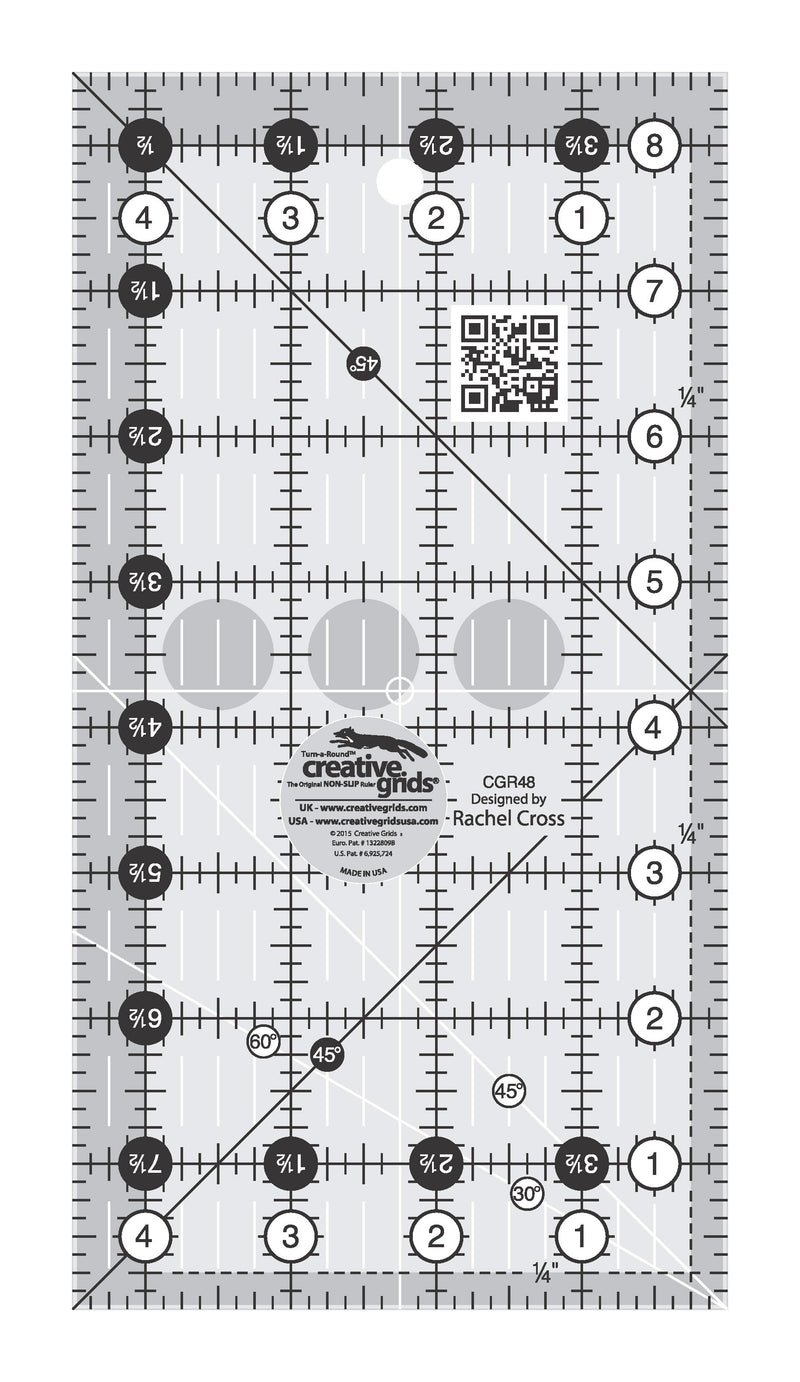 Creative Grids Quilt Ruler 4-1/2in x 8-1/2in Rectangle