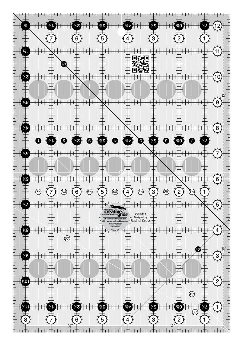Creative Grids Quilt Ruler 8-1/2in x 12-1/2in Rectangle