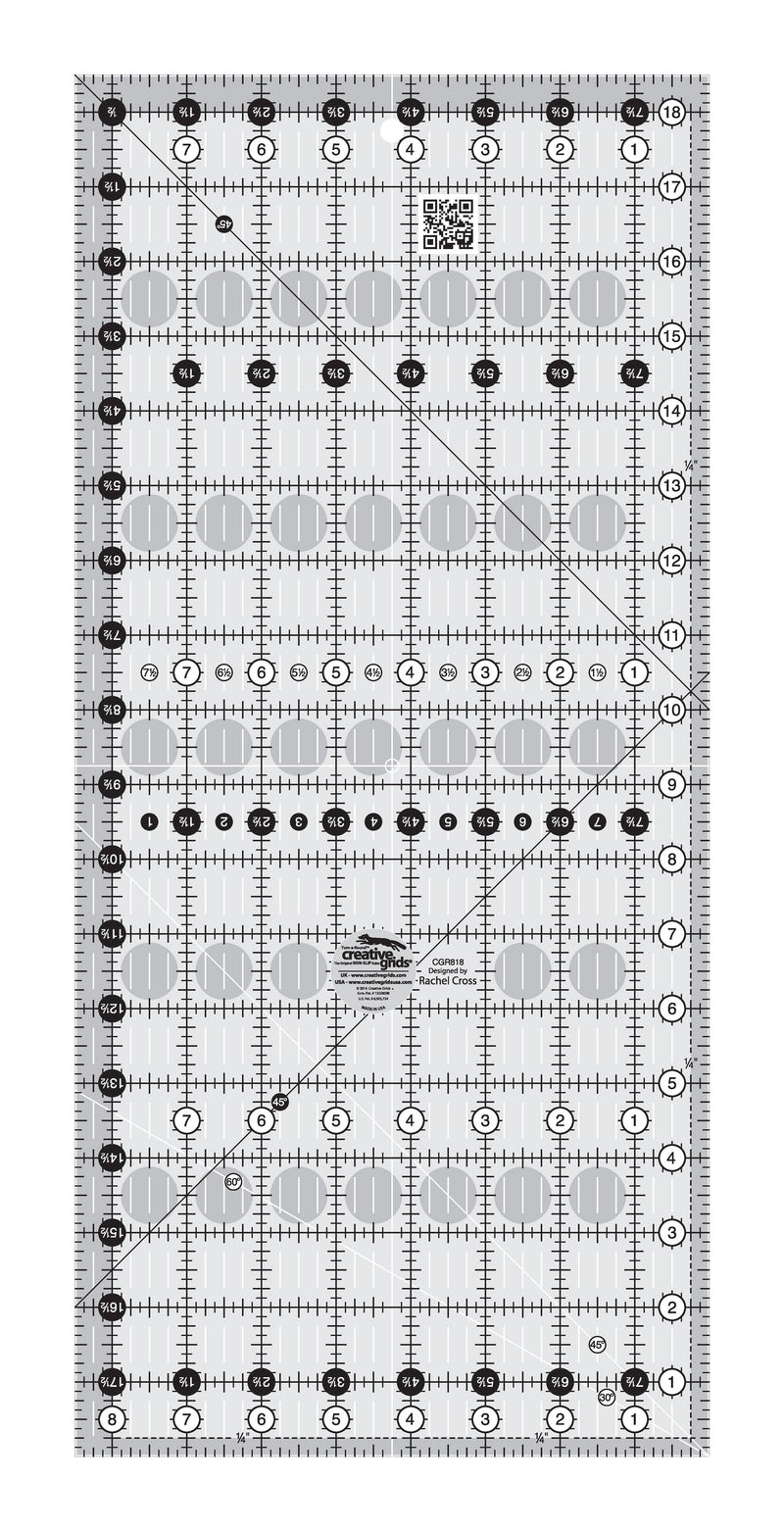 Creative Grids Quilt Ruler 8-1/2in x 18-1/2in Rectangle