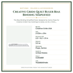 Product Specifications – Creative Grids Quilt Ruler Bias Binding Simplified