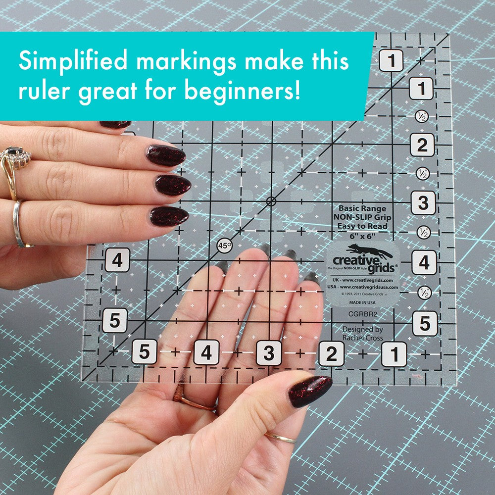 Creative Grids Quilt Ruler Basic Range 6in Square