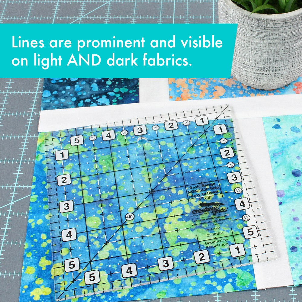 Creative Grids Quilt Ruler Basic Range 6in Square