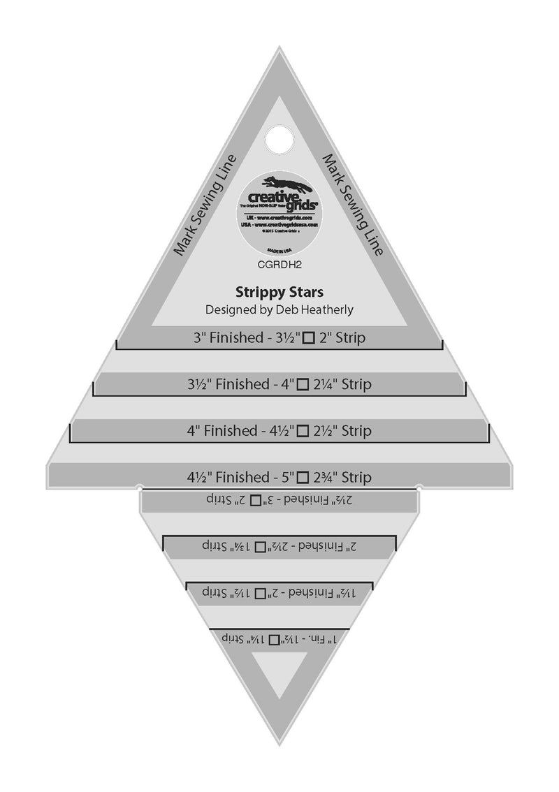 Creative Grids Quilt Ruler Strippy Stars Tool