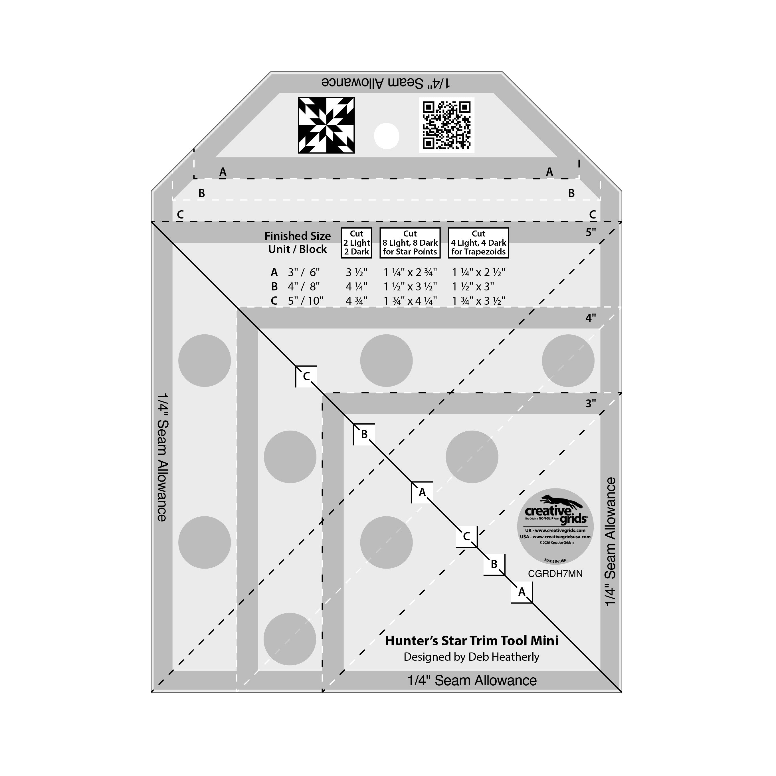 Creative Grids Hunter's Star Trim Tool Mini
