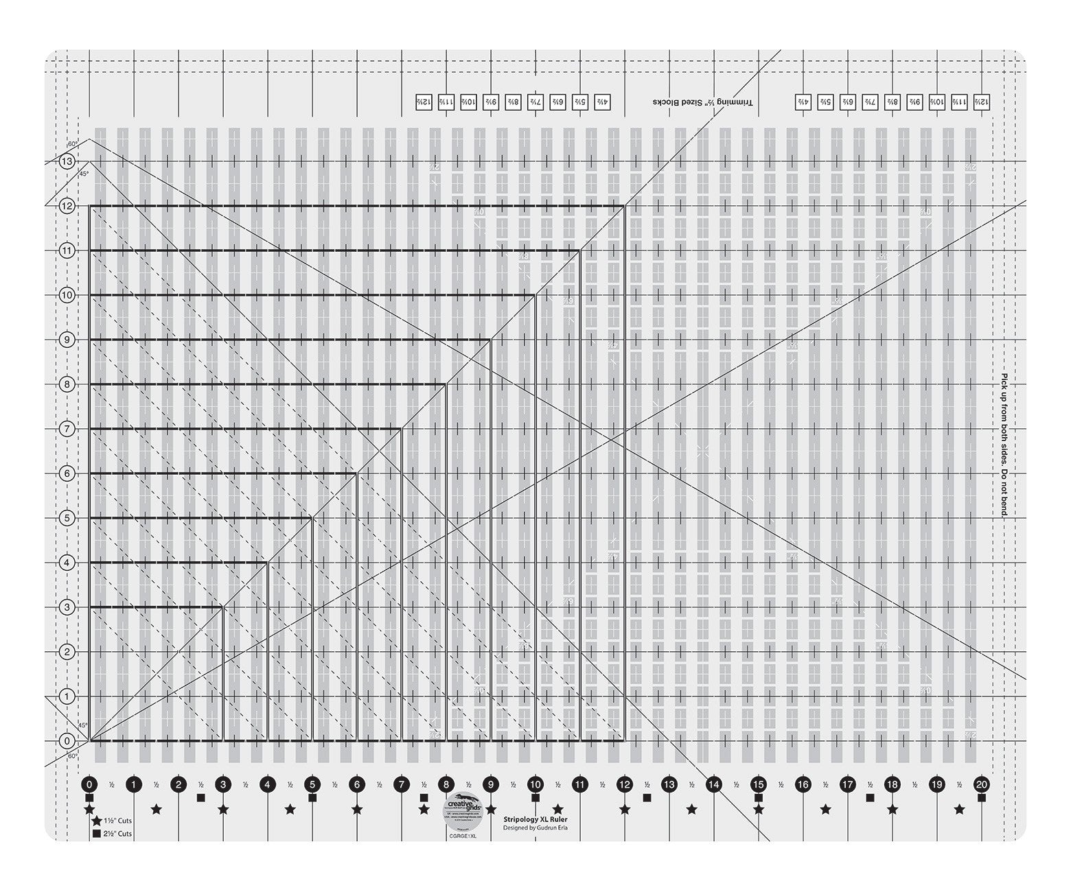 Creative Grids Quilt Ruler Stripology® XL