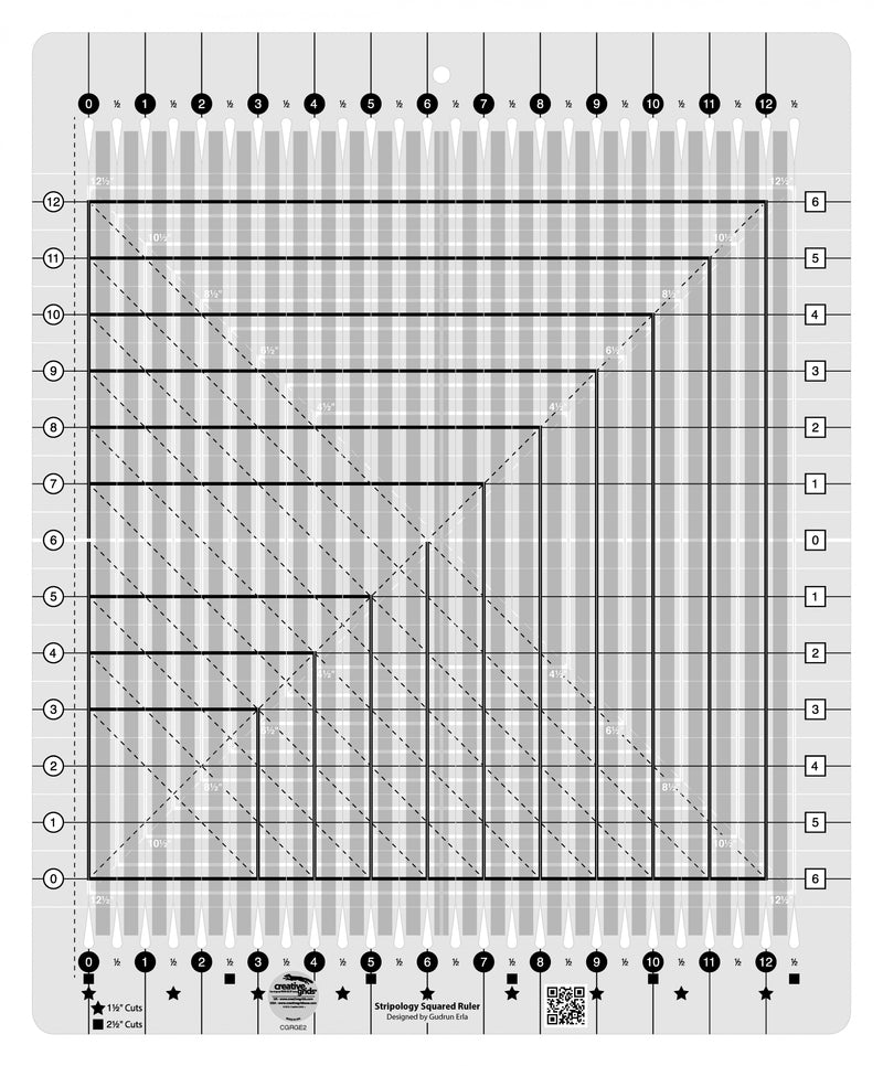 Creative Grids Quilt Ruler Stripology® Squared