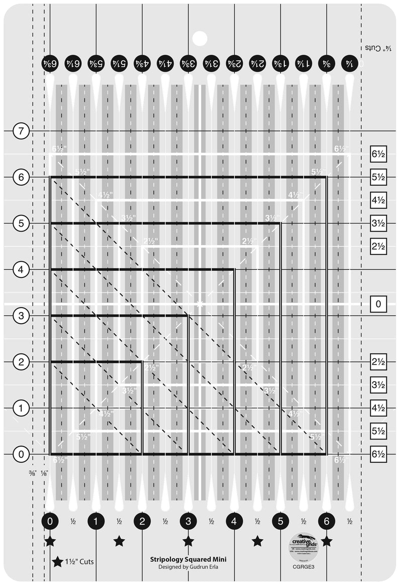 Creative Grids Quilt Ruler Stripology® Mini