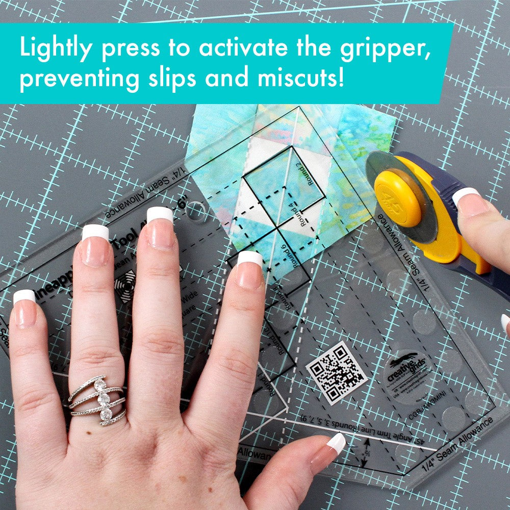 Creative Grids Quilt Ruler Pineapple Trim Tool Mini