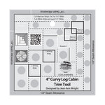 Creative Grids Quilt Ruler 4in Curvy Log Cabin Trim Tool