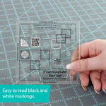 Creative Grids Quilt Ruler 4in Curvy Log Cabin Trim Tool