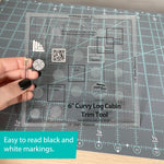 Creative Grids Quilt Ruler Curvy Log Cabin Trim Tool 6in Finished Blocks