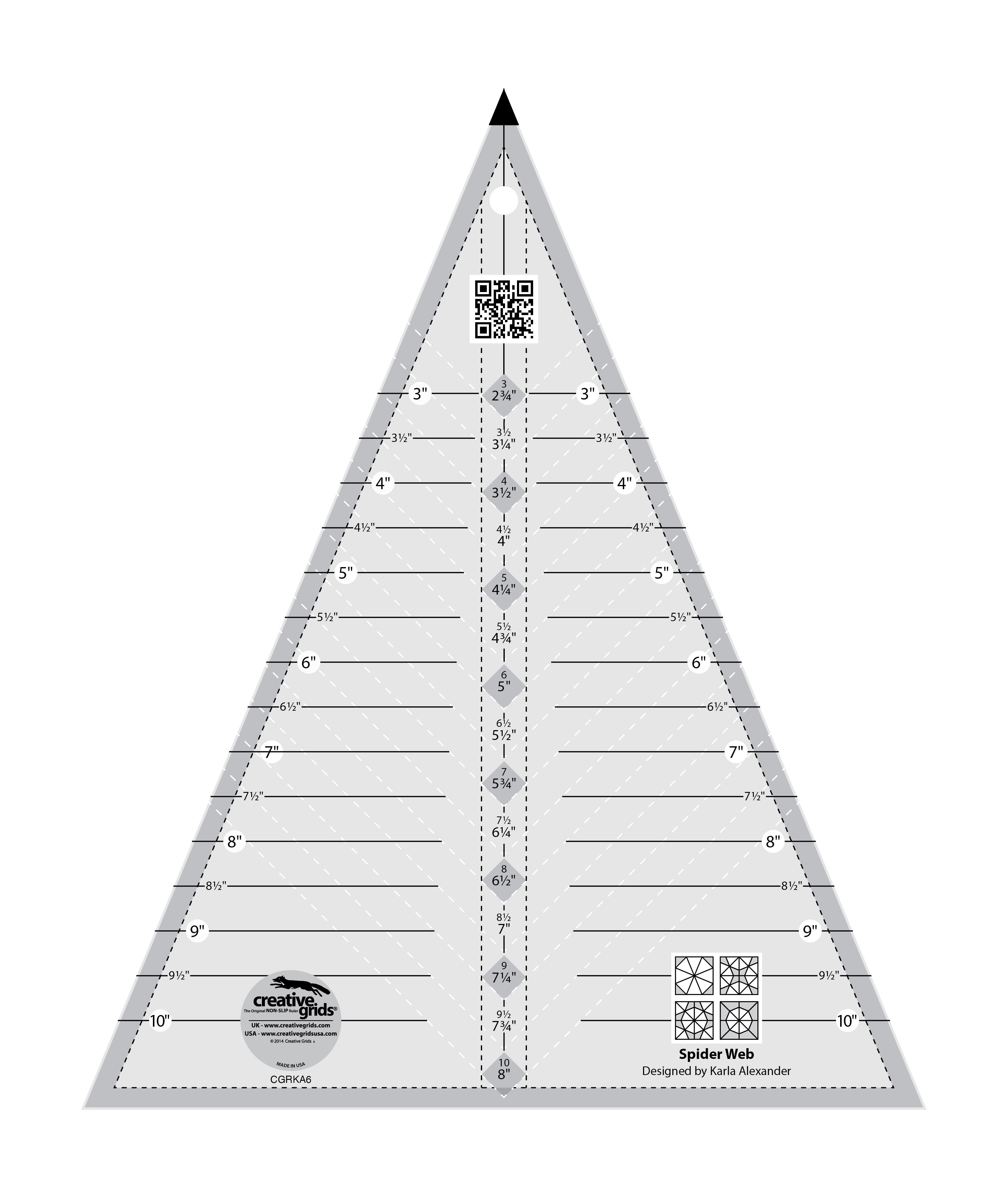 Creative Grids Quilt Ruler Spider Web