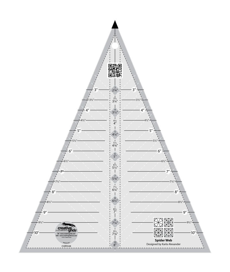 Creative Grids Quilt Ruler Spider Web