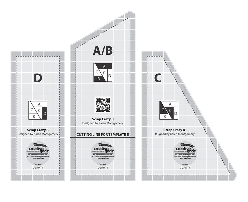 Creative Grids Quilt Ruler Scrap Crazy Templates