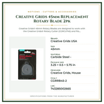 Product Specifications – Creative Grids 45mm Replacement Rotary Blade 2pk