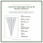Product Specifications – Creative Grids Quilt Ruler 30 Degree Triangle