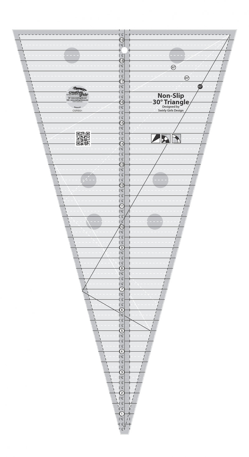 Creative Grids Quilt Ruler 30 Degree Triangle