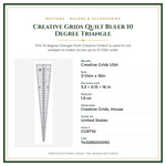 Product Specifications – Creative Grids Quilt Ruler 10 Degree Triangle