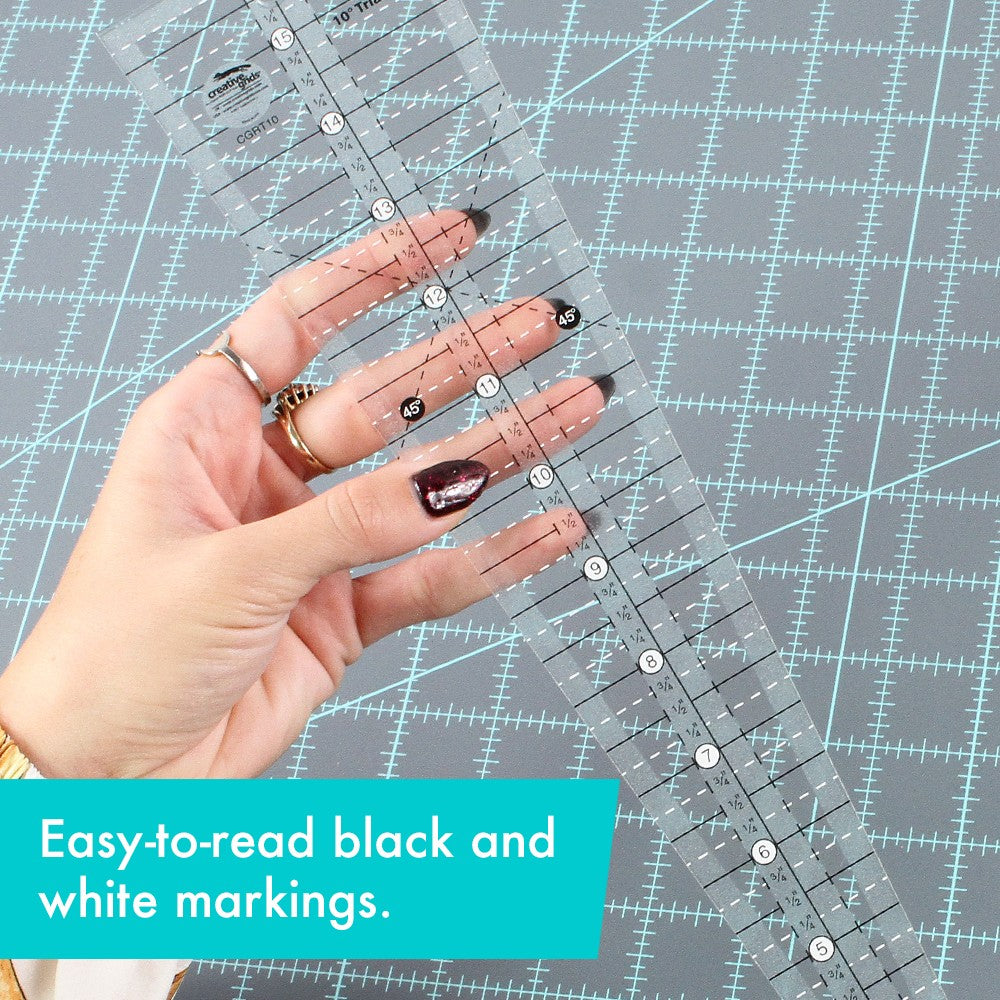 Creative Grids Quilt Ruler 10 Degree Triangle