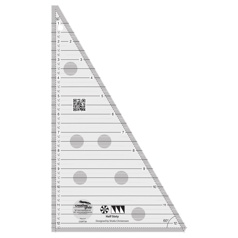 Creative Grids Quilt Ruler Half Sixty Triangle