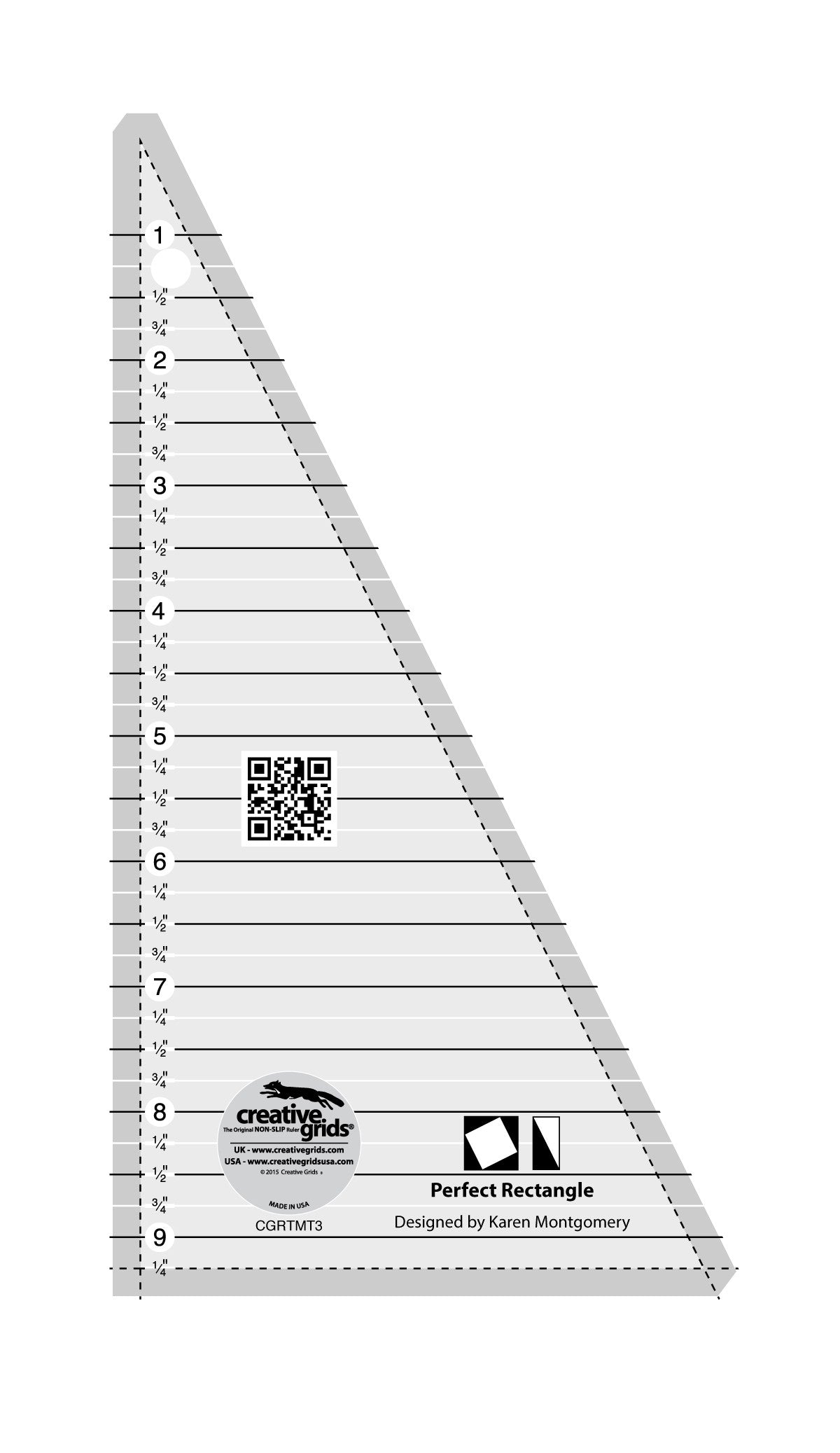 Creative Grids Quilt Ruler Perfect 9-1/2in Rectangle