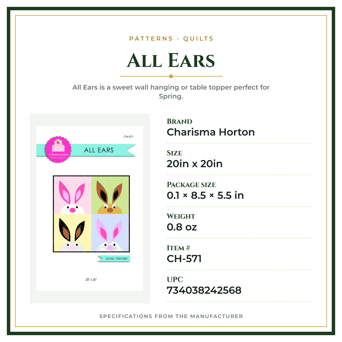 Product Specifications – All Ears