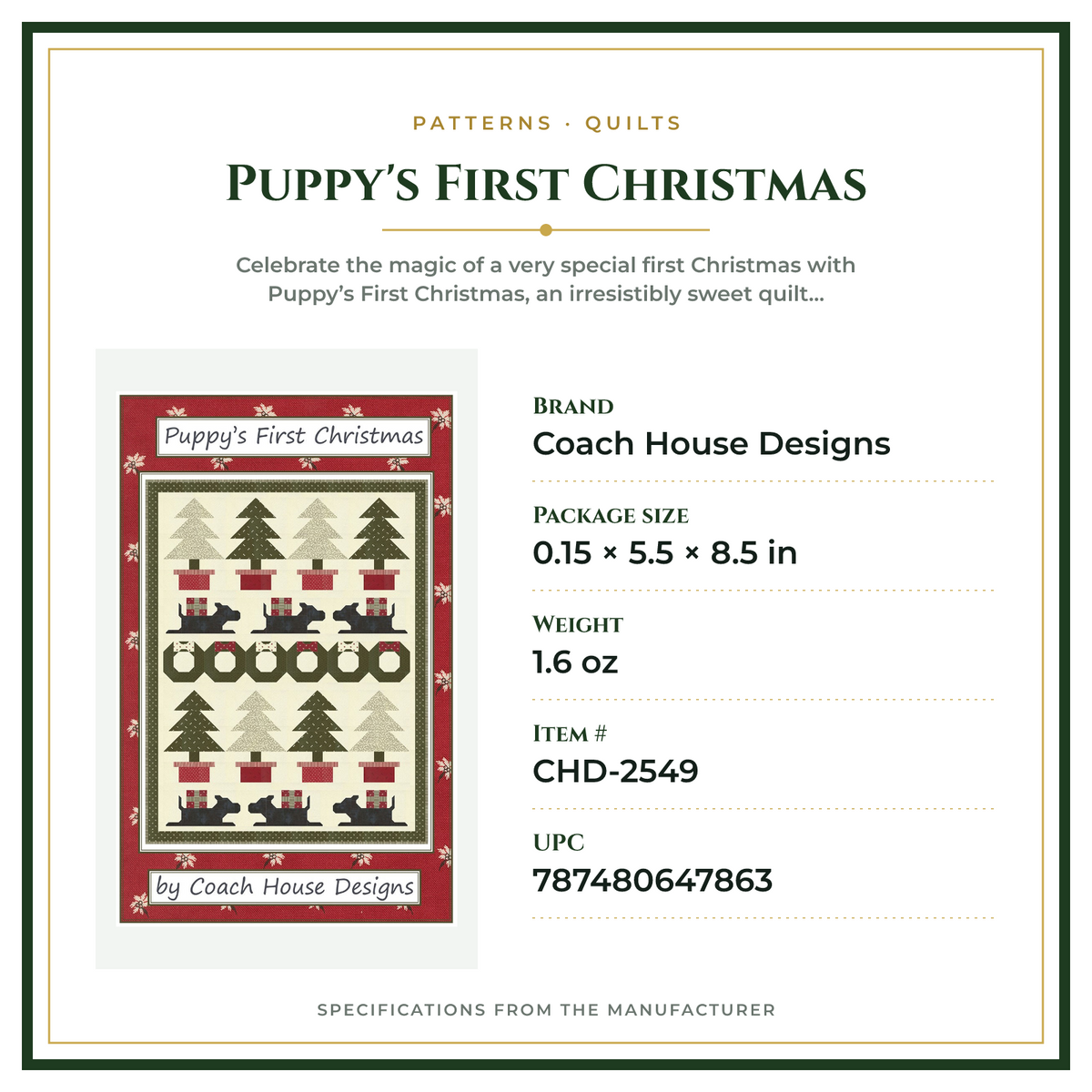 Product Specifications – Puppy's First Christmas