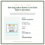 Product Specifications – 5in Squares Kona Cotton 42pcs/bundle