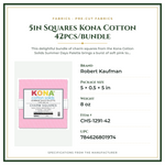 Product Specifications – 5in Squares Kona Cotton 42pcs/bundle