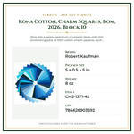 Product Specifications – Kona Cotton, Charm Squares, Bom, 2026, Block 10