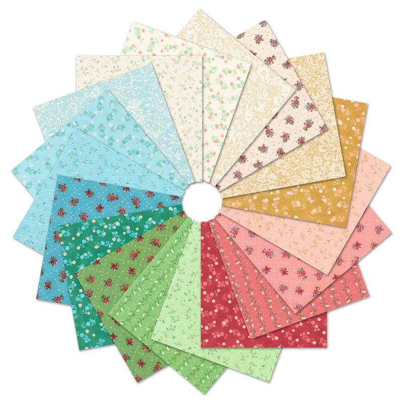 5in Squares, Les Fleurs de Mary 42pcs/bundle