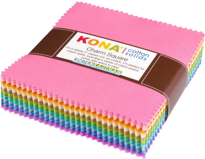 5in Squares Kona Cotton Solids Pastel Colorstory 101pcs