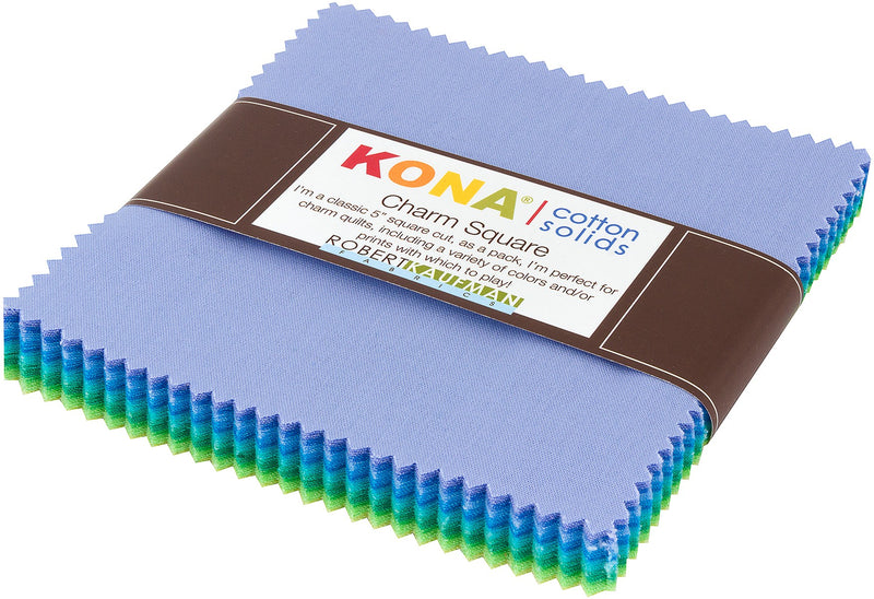 5in Squares Kona Cotton Mermaid Shores Palette, 42pcs/bundle
