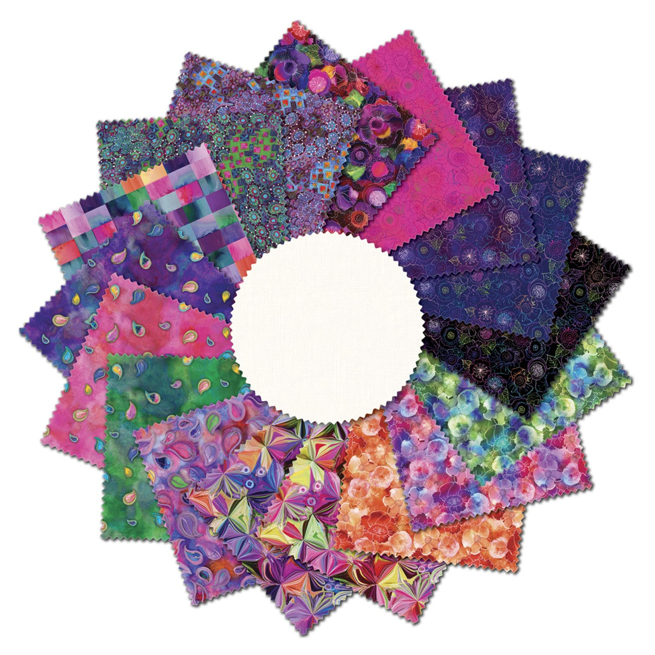5in Squares Color In Bloom, 42pcs/bundle
