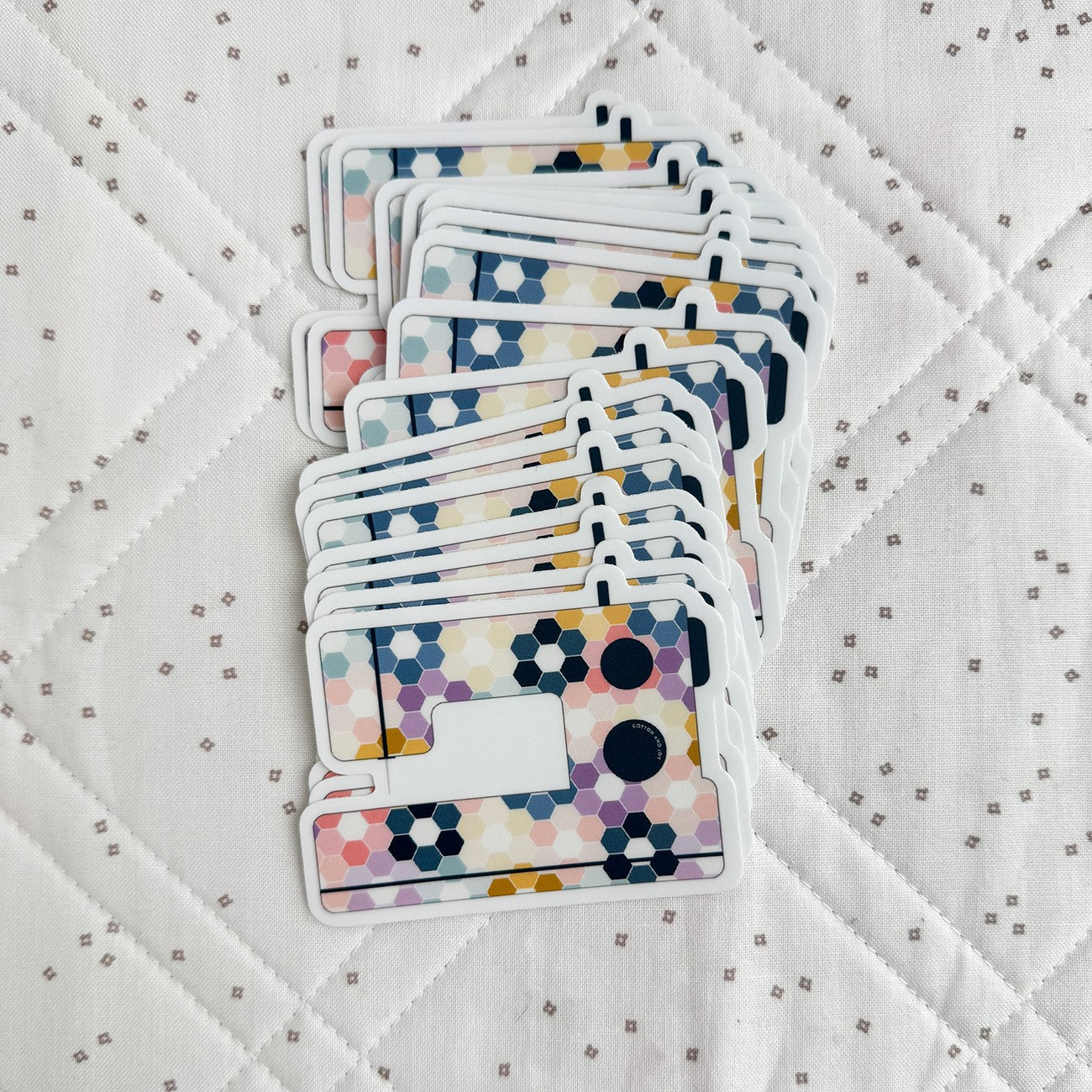 Sewing Machine Sticker Hexies 6pk