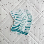 Born To Sew Sticker Teal 6pk