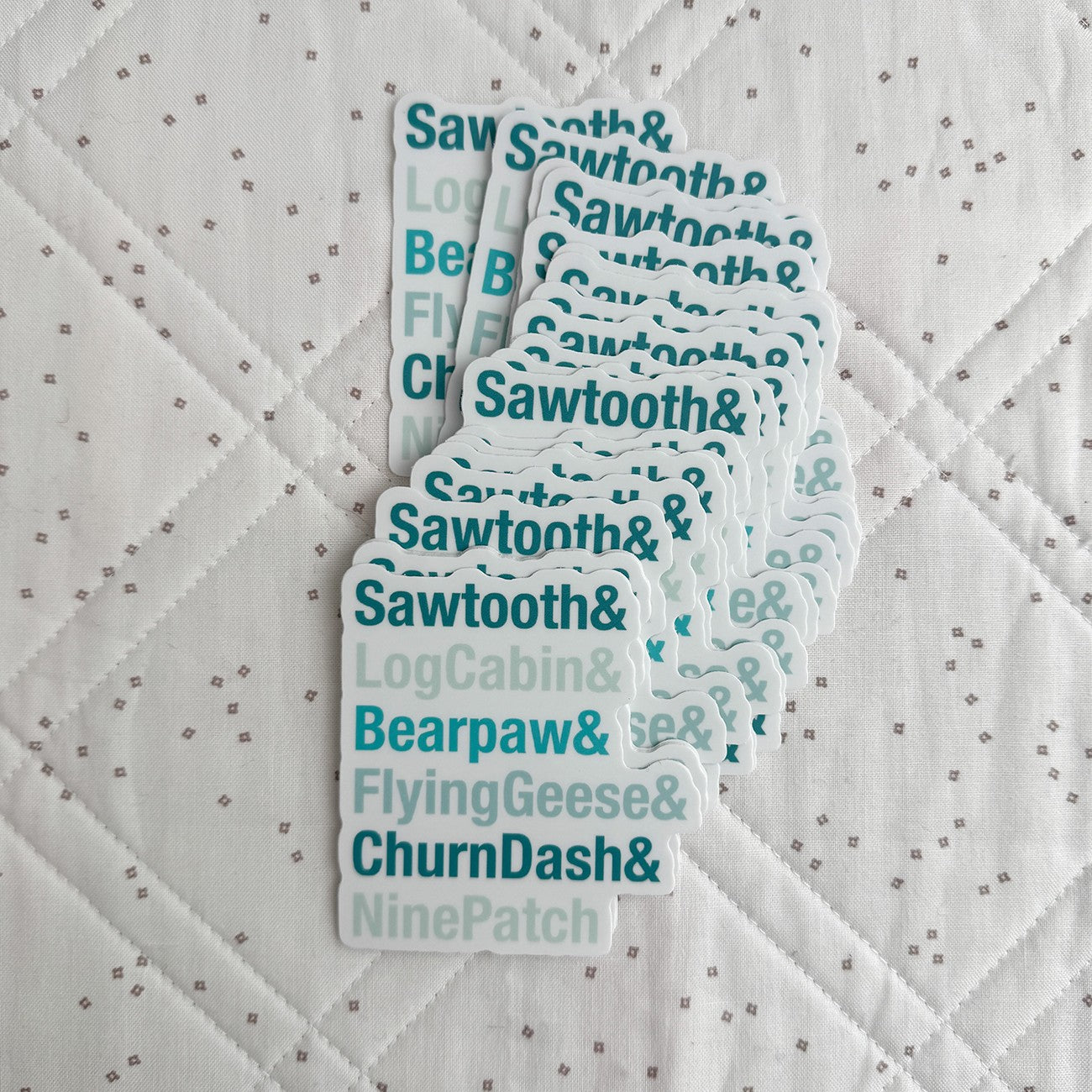 Classic Blocks & Sticker Teal 6pk